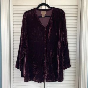 Eileen fisher crushed velvet top